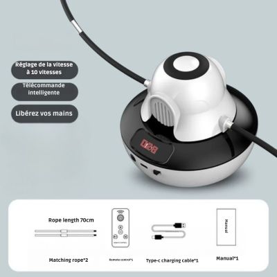 Présentation de la Cordeà sauter intelligente ion de caractéristique rechargeable, télécommande, mains libres